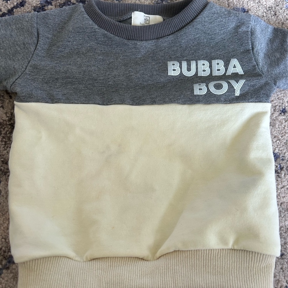 Huds and Hanes Bubba Boy Color Block Terry Sweater Crewneck - Picture 4 of 7